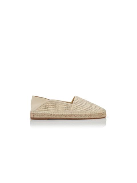 Light Cream Raffia Espadrilles