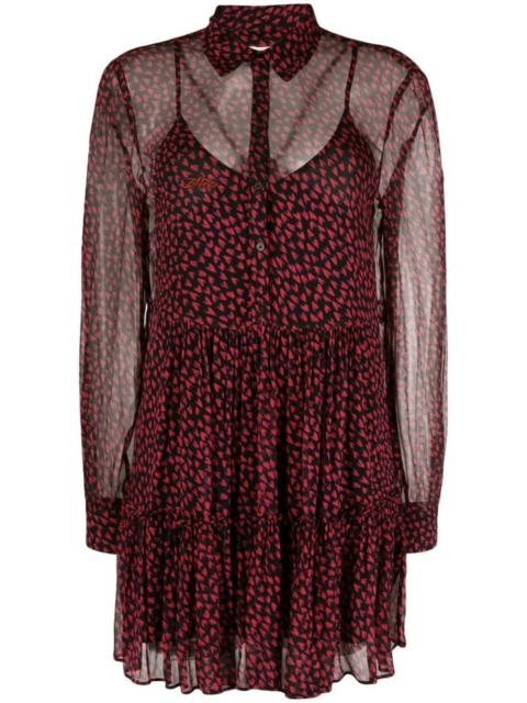 Zadig & Voltaire Razyele Crush-pattern crepe minidress