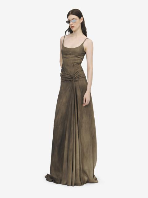 Alexander McQueen Asymmetric Drape Evening Dress