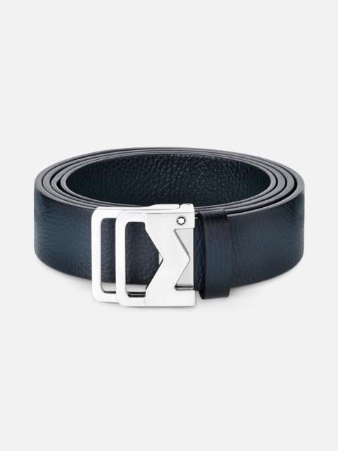 Montblanc M buckle sfumato blue 35 mm leather belt