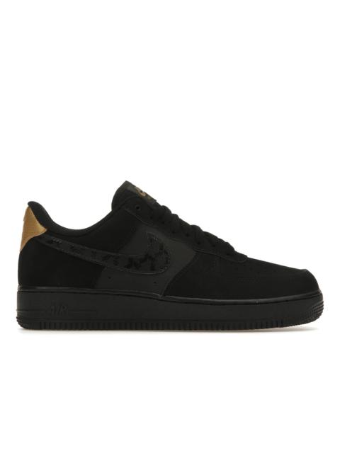 Nike Nike 공기 힘 1 낮은 Nubuck 검정 금속 금 (2021)
