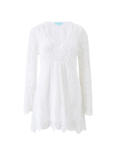MELISSA ODABASH Women's Elizabeth Lace Tunic Minidress - White