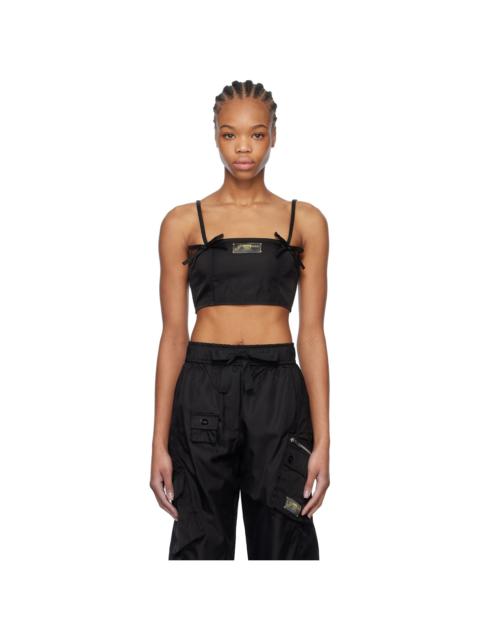 GANNI Black Duchesse Nylon Camisole