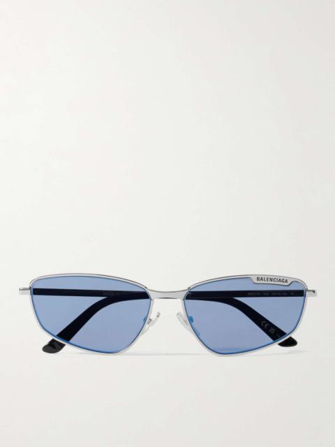 BALENCIAGA Cat-Eye Silver-Tone Sunglasses