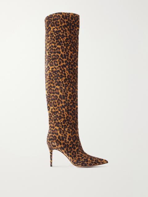 Gianvito Rossi Hansen Cuissard 85 Leopard-print Suede Over-the-knee Boots