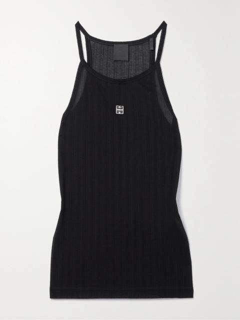 Givenchy Embellished Ribbed Cotton Tank