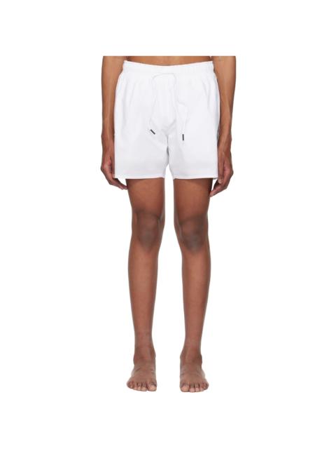 BOSS White Iconic Swim Shorts