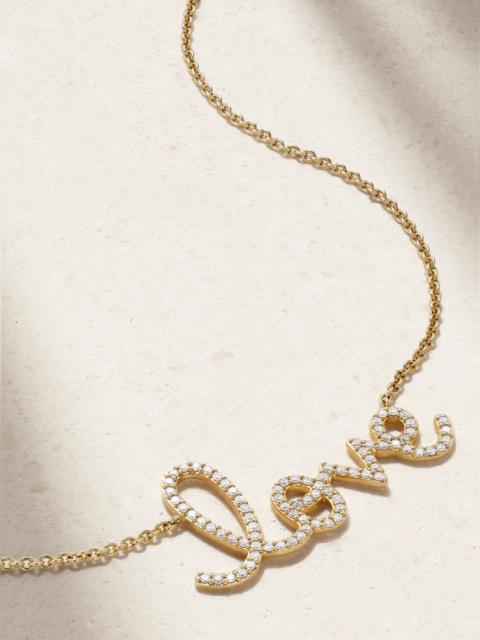 SYDNEY EVAN Big Love 14-karat Gold Diamond Necklace