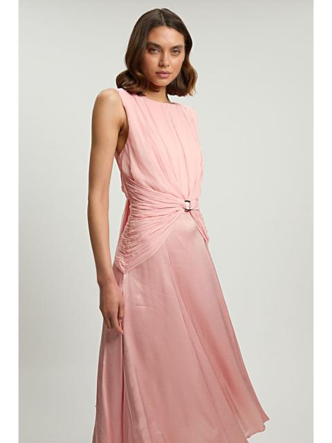 KAREN MILLEN Viscose Georgette Ruffle Sleeveless Woven Midi Dress