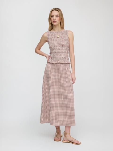 Hill House Home The Delphine Nap Skirt - Cognac Gingham