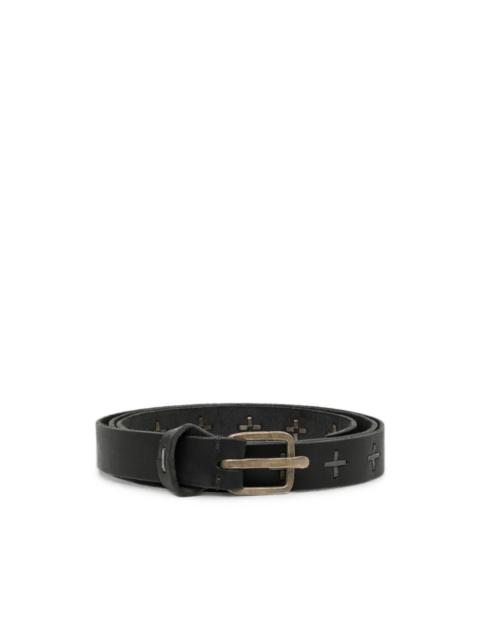 M.A+ cross-staples Q-buckle belt