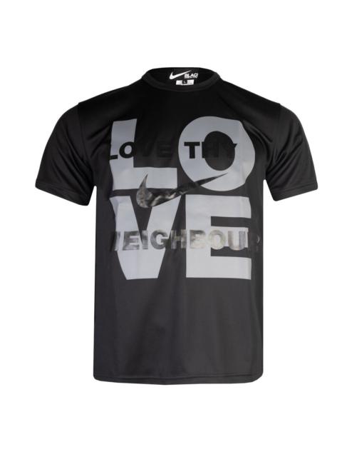 Comme Des Garçons Short-Sleeve LOVE Print T-shirt in Black