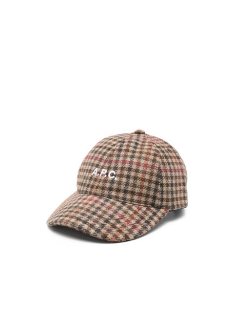 A.P.C. houndstooth-pattern baseball cap