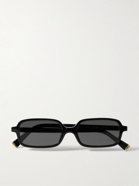 Miu Miu Rectangular-frame acetate sunglasses Black
