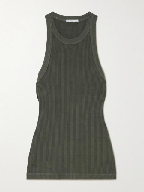 JAMES PERSE Ribbed Stretch-supima Cotton Tank
