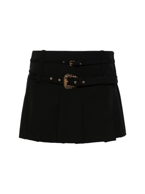 belted pleated skirt