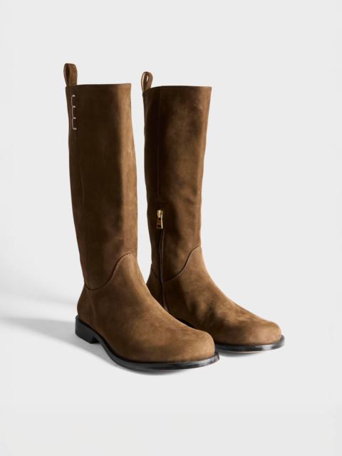 JW Anderson WOMENS LOAFER HIGH BOOT IN BROWN
