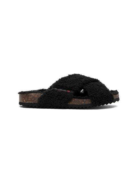 Diesel Black D-Woodstock Cross Sandals