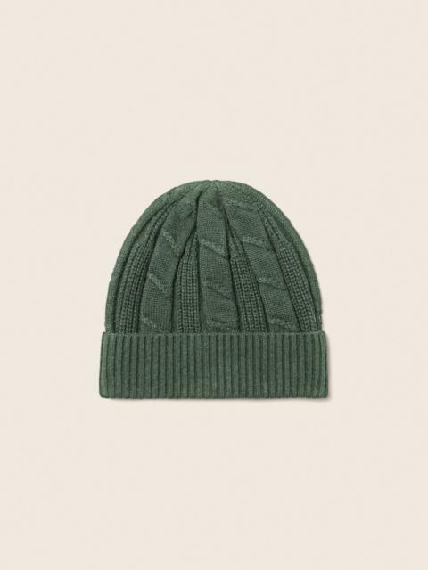ZEGNA LIGHT GREEN MÉLANGE OASI CASHMERE BEANIE