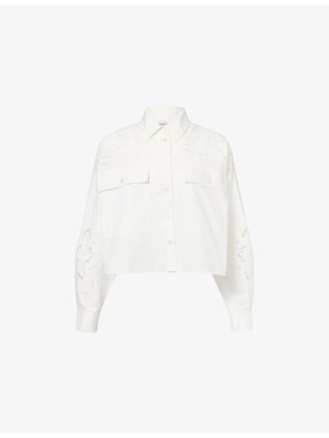 WEEKEND Max Mara Broderie Relaxed Cotton Shirt