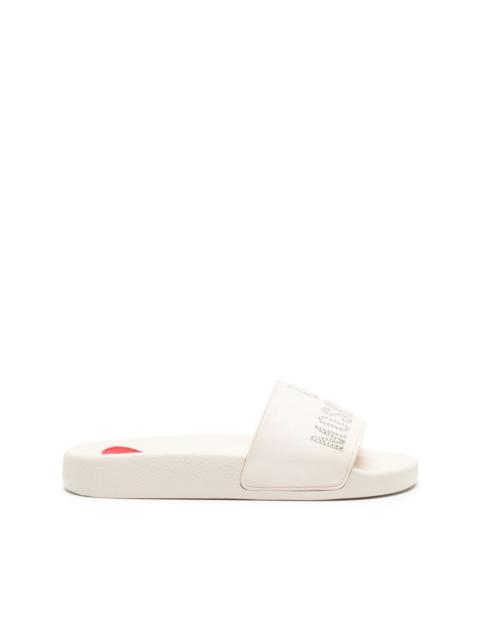 Moschino logo-embellished slip-on flip flops