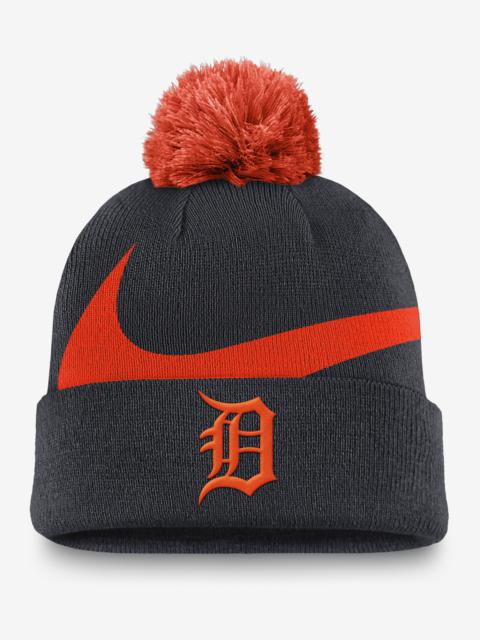 Detroit Tigers Peak Men's Nike MLB Cuffed Pom Beanie