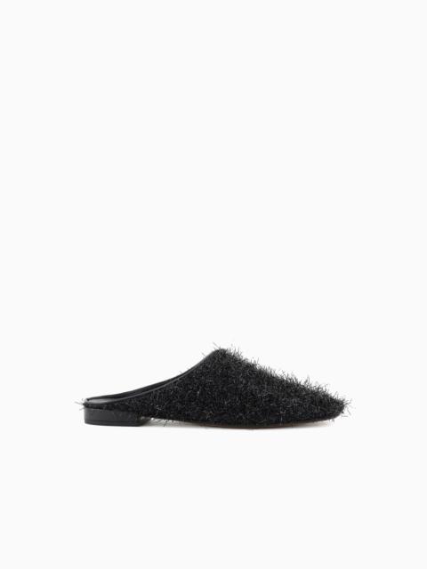 GIORGIO ARMANI GIORGIO ARMANI X 10 CORSO COMO MULES IN FUR-EFFECT FABRIC