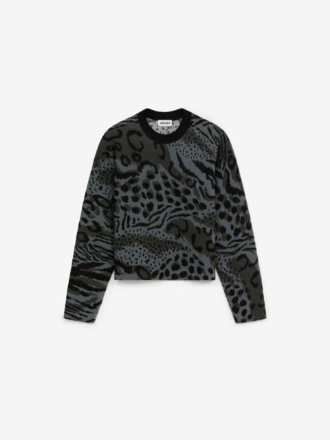 'Archive Leopard' merino wool jumper