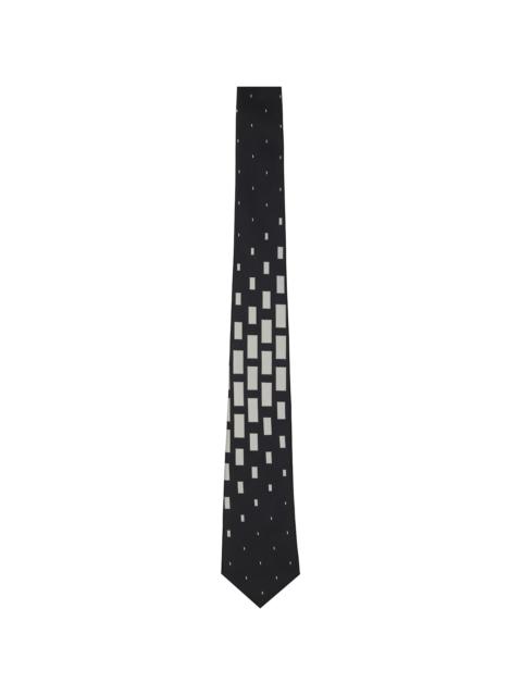 Yohji Yamamoto Black Square Pattern JQ Derby Tie