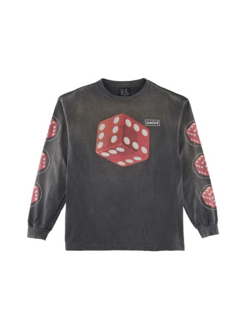 SAINT M×××××× Saint Mxxxxxx Dice L/S Tee Vintage Black
