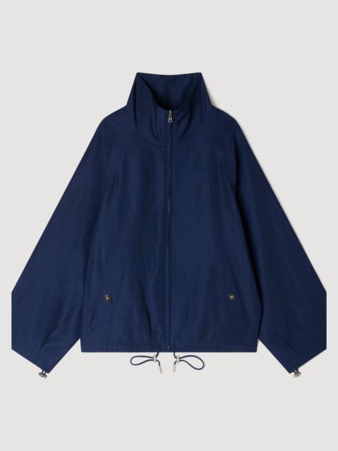 Sandro EMBROIDERED COLLAR OVERSIZED JACKET