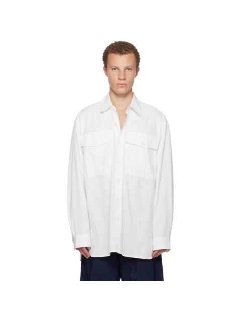 Dries Van Noten Off-White Oversized Cotton Shirt