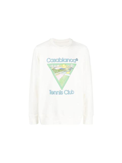 CASABLANCA Casablanca Tennis Club Crewneck Sweatshirt White