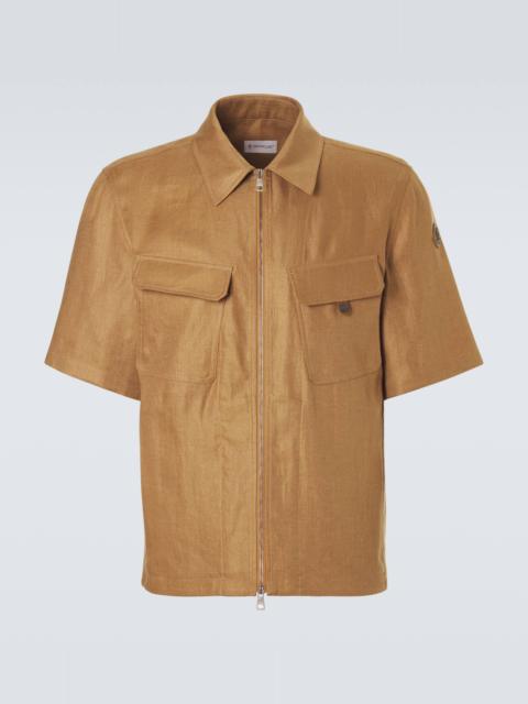Moncler Linen zip-up shirt