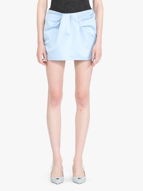 N°21 GATHERED SATIN MINI SKIRT