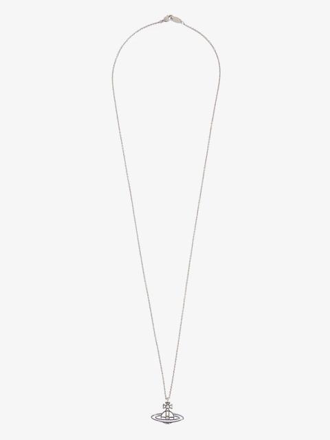Vivienne Westwood Thin Lines Flat Orb brass necklace