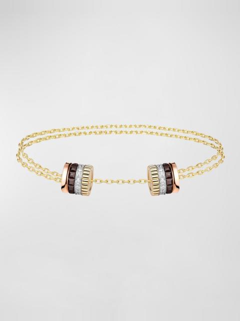 Boucheron Quatre 18K Gold Brown PVD & Diamond Bracelet