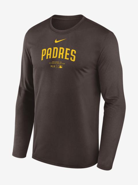 San Diego Padres Authentic Collection Practice Nike Men's Dri-FIT MLB Long-Sleeve T-Shirt