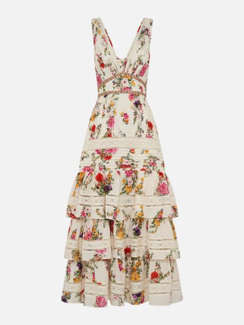CAMILLA TIERED RUFFLE HEM DRESS