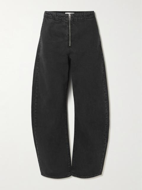 FRAME The Zip High-rise Barrel-leg Jeans