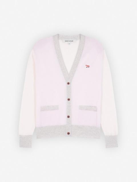 Maison Kitsuné BABY FOX PATCH COLOR BLOCK CARDIGAN