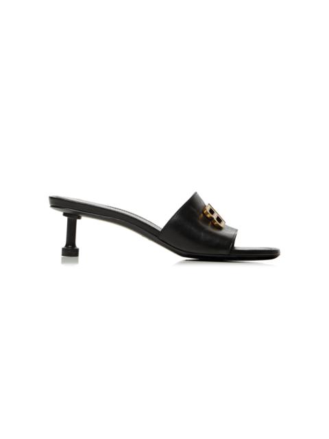 BALENCIAGA Groupie Leather Sandals black