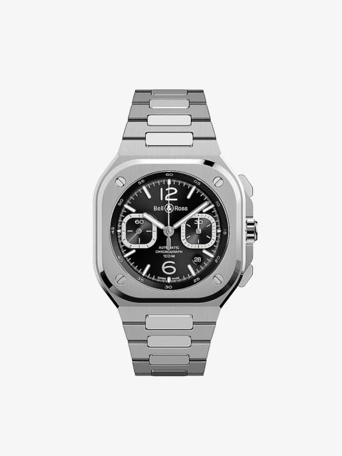 BR05C-GN-STSST Chrono Black stainless-steel automatic watch