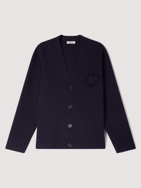 Sandro FLOWER CROCHET CARDIGAN