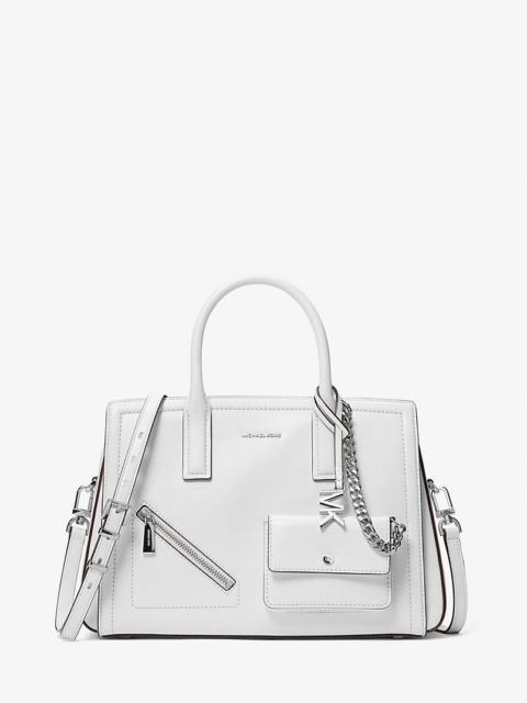 MICHAEL KORS Laila Medium Leather Satchel with Card Case