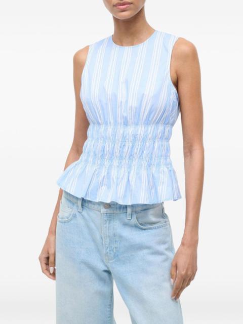 STAUD Culver striped-pattern top