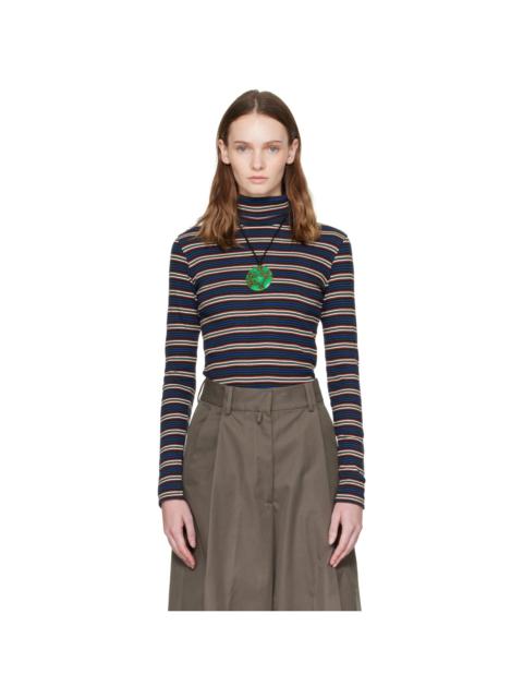 Dries Van Noten Black Ribbed Cotton Turtleneck