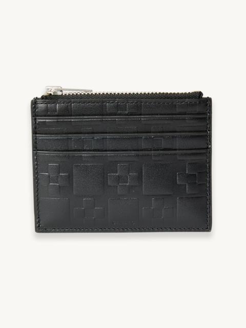 Sandro Embossed leather zipped card holder