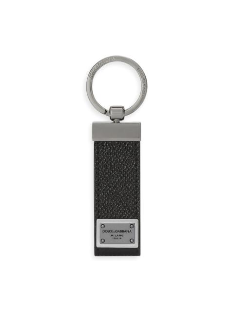 Dolce & Gabbana logo-tag leather keyring