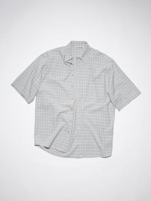 Acne Studios Cotton short sleeve shirt - Dusty blue